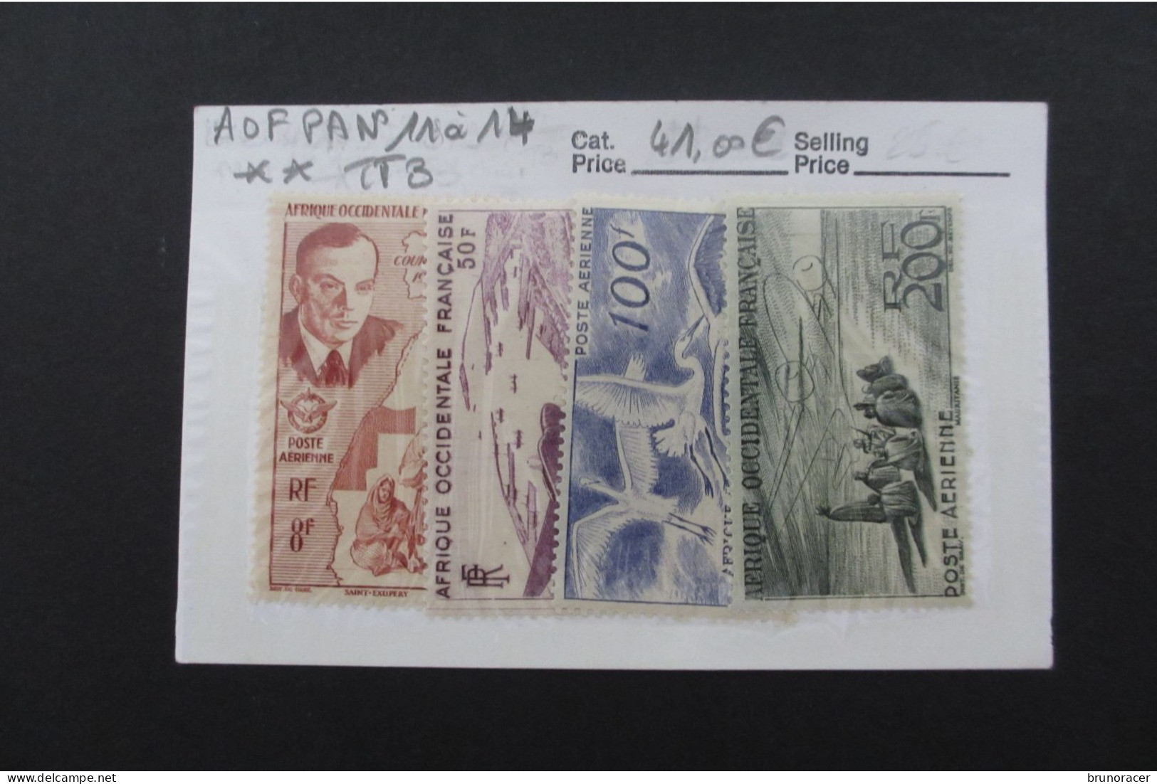 A.O.F. POSTE AERIENNE N°11 à 14 NEUF** TTB COTE 41 EUROS VOIR SCANS - Unused Stamps