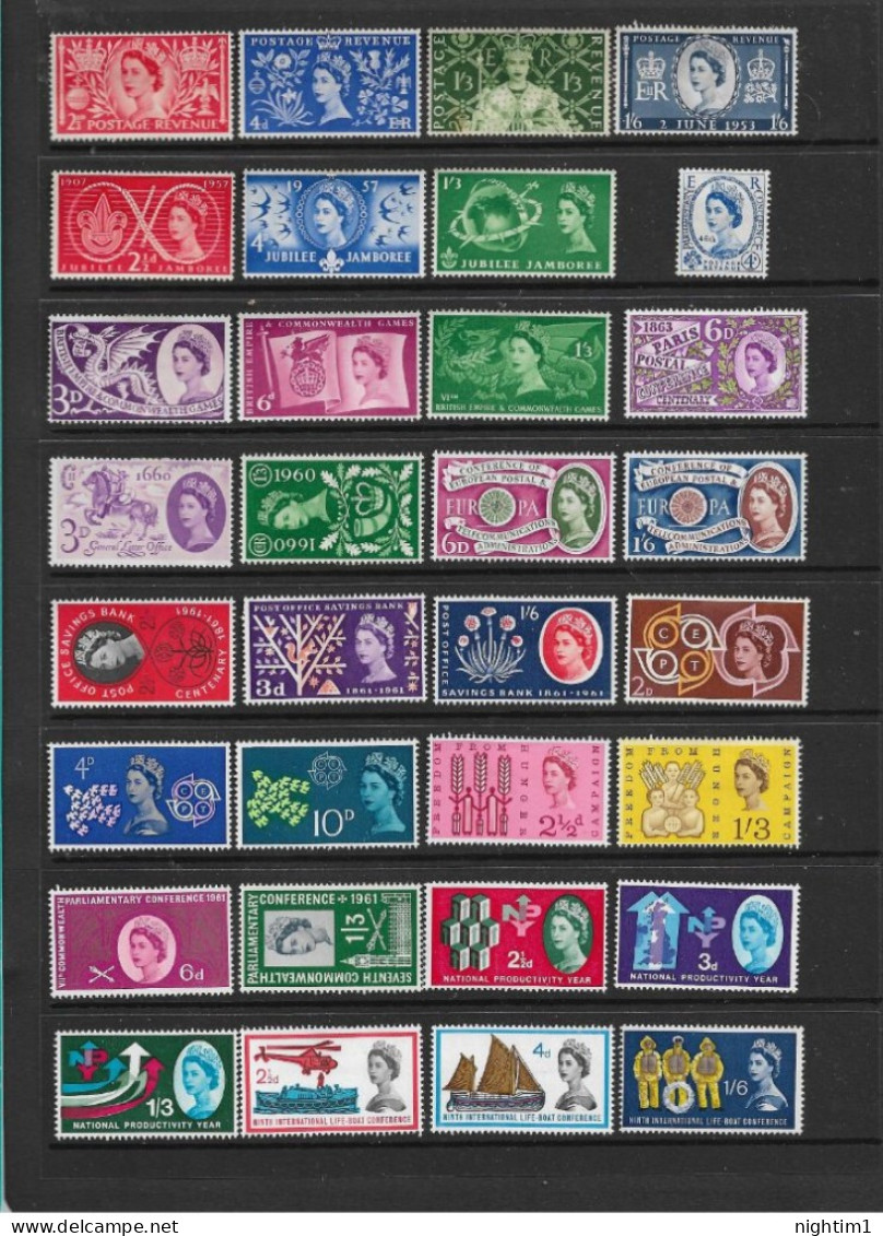 GREAT BRITAIN COLLECTION.  ELIZABETH EARLY MINT SETS. 1953-1966. 3 PHOTOS. - Ungebraucht