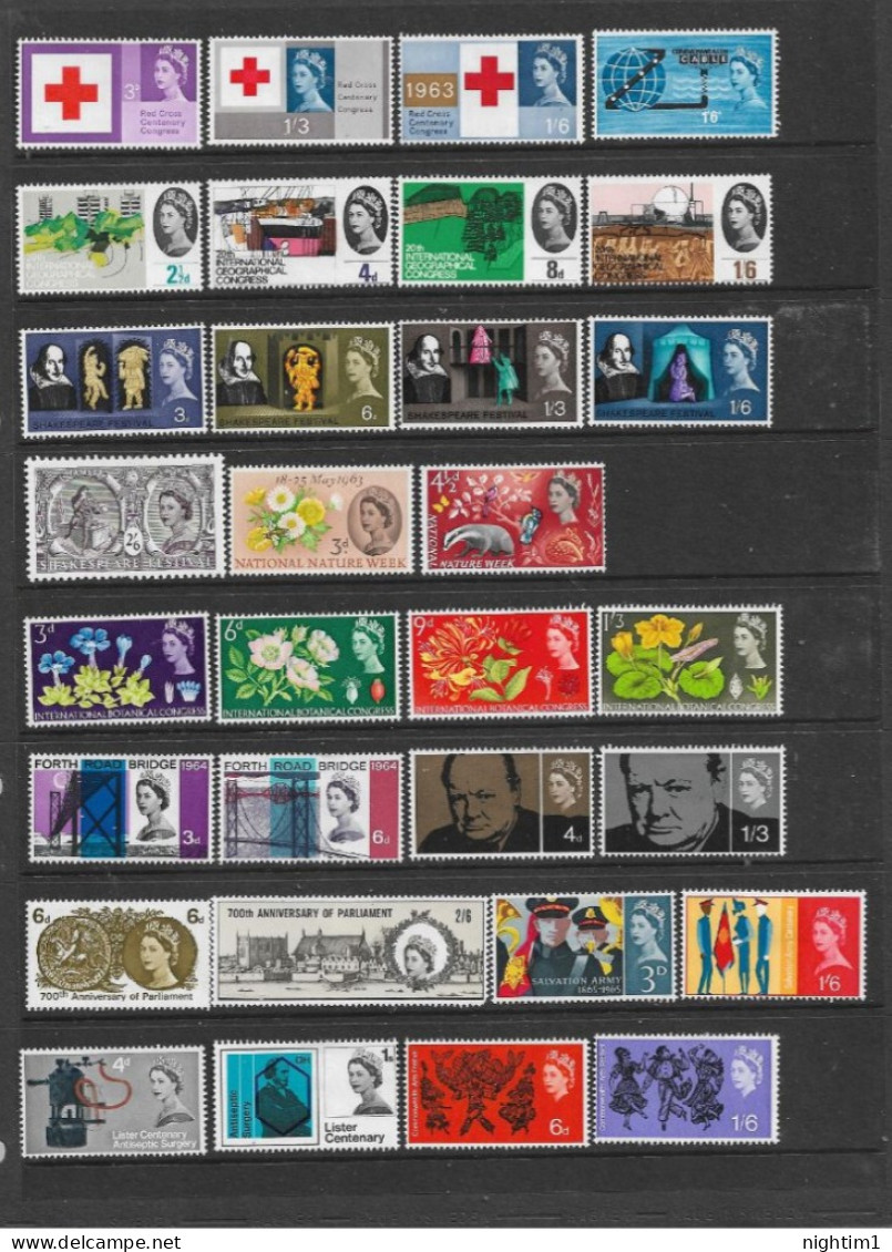 GREAT BRITAIN COLLECTION.  ELIZABETH EARLY MINT SETS. 1953-1966. 3 PHOTOS. - Nuovi