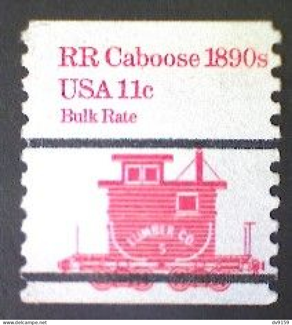 United States, Scott #1905a, Used(o), 1984 Coil, Transportation Series: Caboose Of 1890s, 11¢, Red - Gebruikt