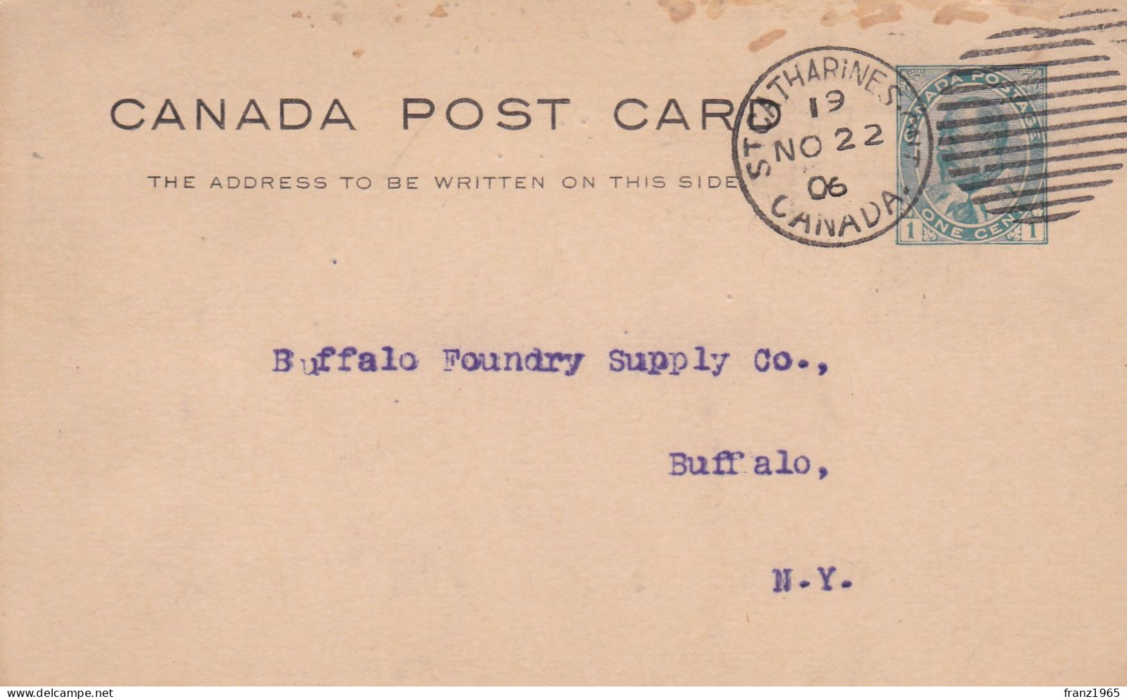 From Canada To USA - 1906 - Storia Postale