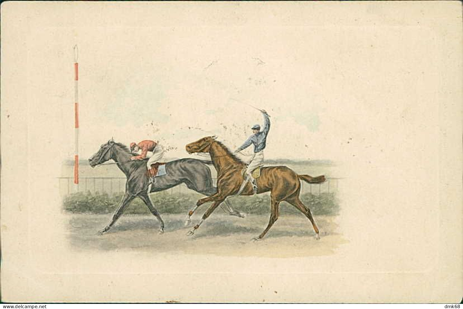 1900s ART EMBOSSED POSTCARD - HORSE RACING - N. 2004/5 (5511) - Chevaux