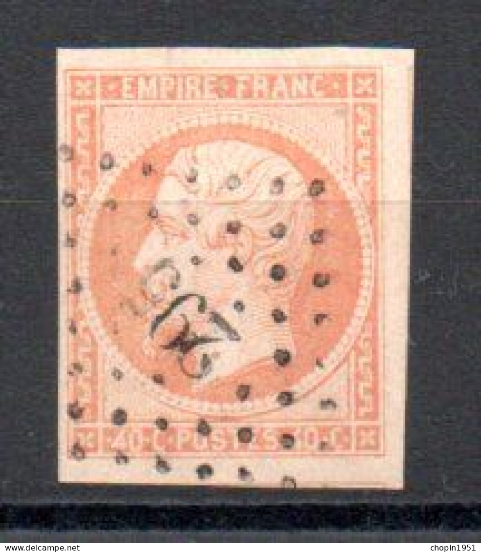N° 16 - 40 Centimes Orange Terne Oblitéré PC 295 - 1853-1860 Napoleon III