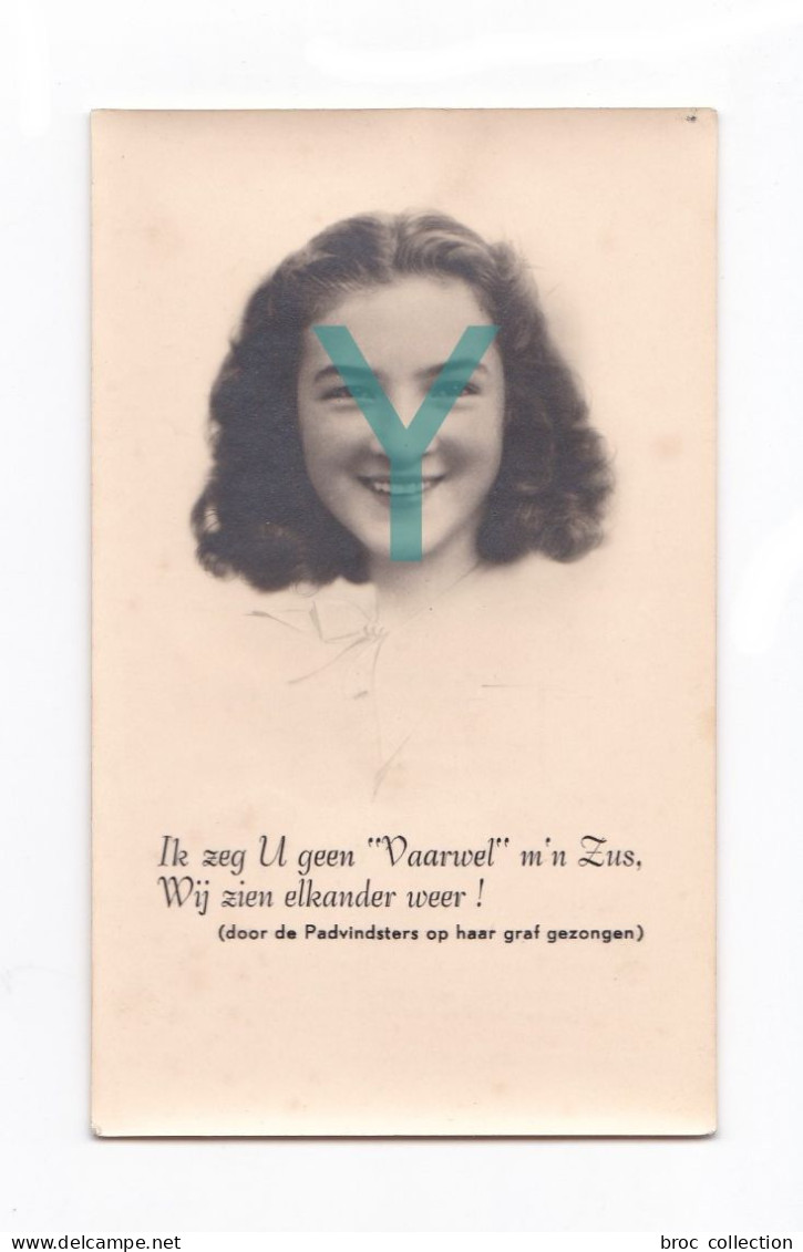 Antwerpen Dp Jacquelyne Brusseleers, 16/12/1944, Oorlogsslachtoffer, Padvinster, éclaireuse, Scout, Victime WW2, Kind - Images Religieuses