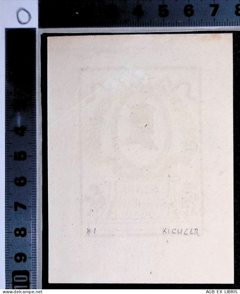 1900 EX LIBRIS AUGUSTE KICHLER X HEINRICH KICHLER EXLIBRIS PROFILO #1 - Ex-libris