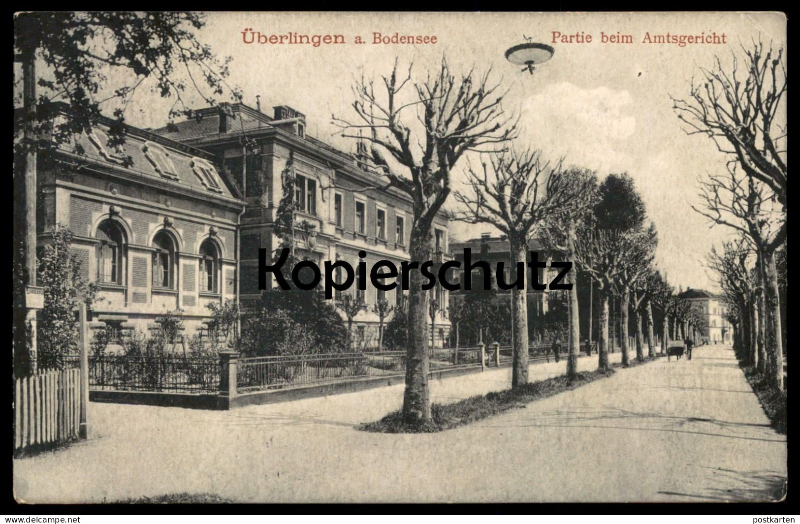 ALTE POSTKARTE ÜBERLINGEN AM BODENSEE PARTIE BEIM AMTSGERICHT Gericht Ansichtskarte AK Postcard Cpa - Ueberlingen