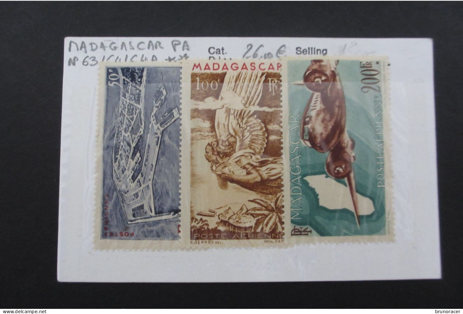 MADAGASCAR POSTE AERIENNE N°63/64/64A NEUF** TTB COTE 26 EUROS VOIR SCANS - Aéreo