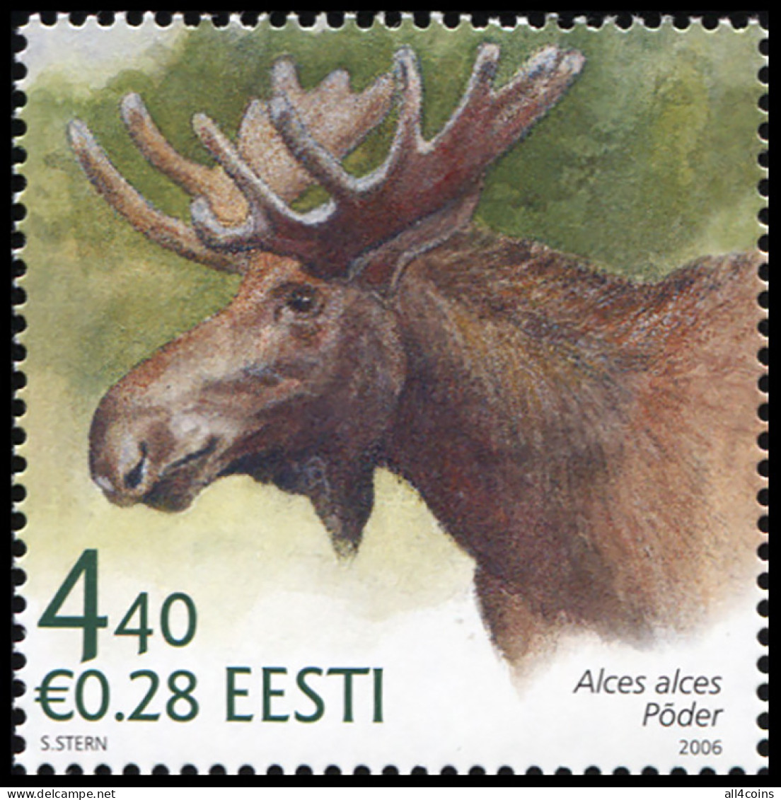 Estonia 2006. Eurasian Elk (Alces Alces) (MNH OG) Stamp - Estland