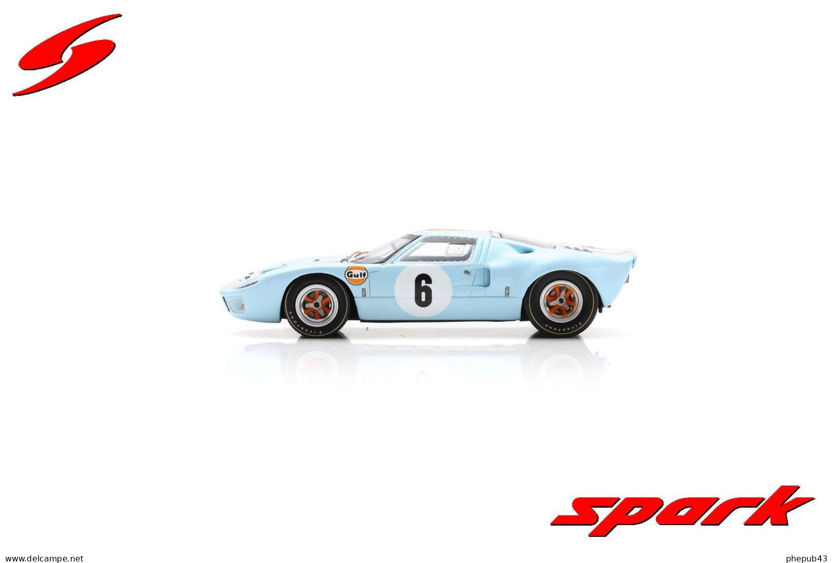 Ford GT40 - 2nd 6h Watkins Glen 1968 #6 - P. Hawkins/D. Hobbs - Spark - Spark