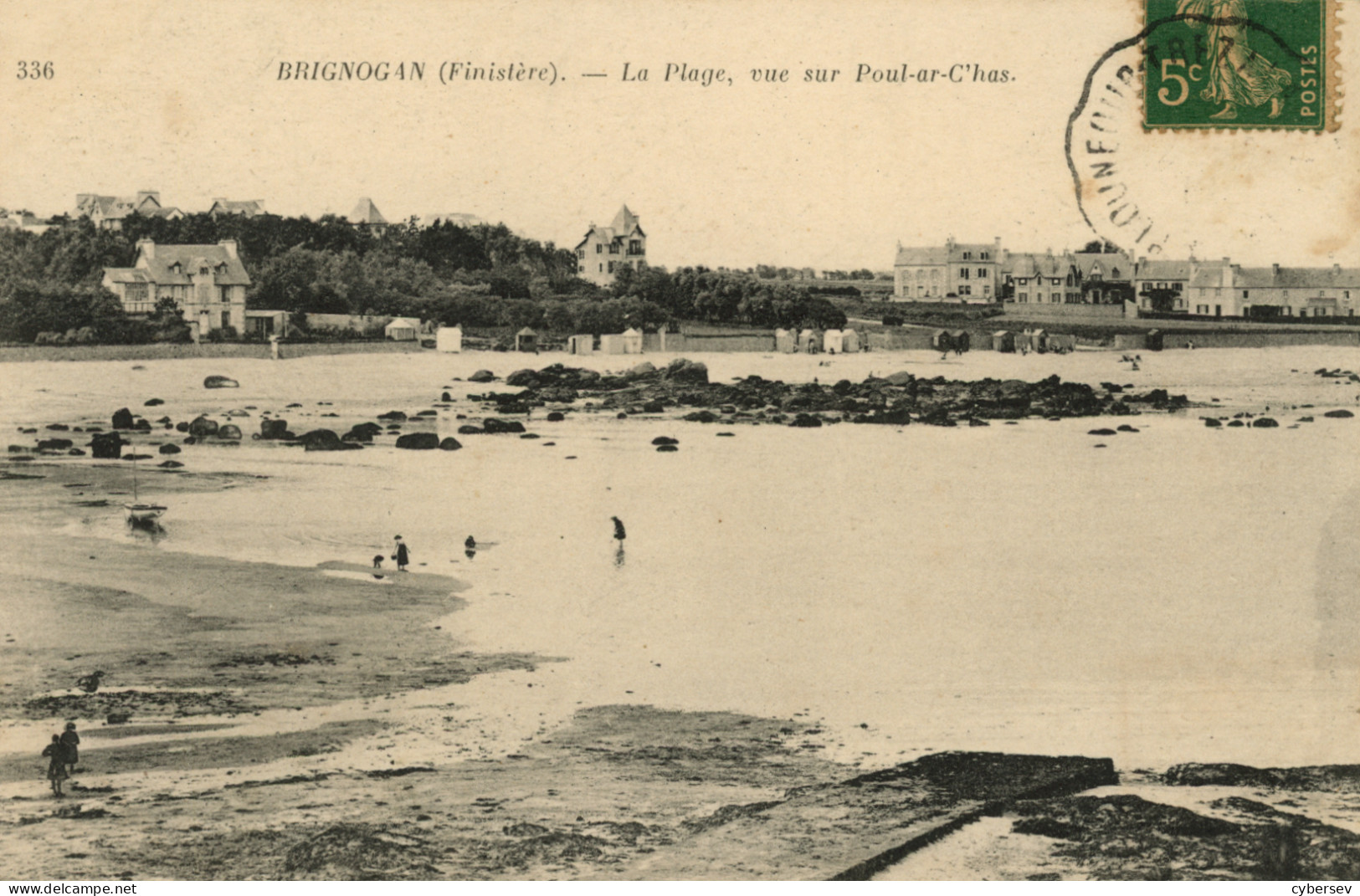 BRIGNOGAN - La Plage, Vue Sur Poul-ar-C'has - Animé - Brignogan-Plage