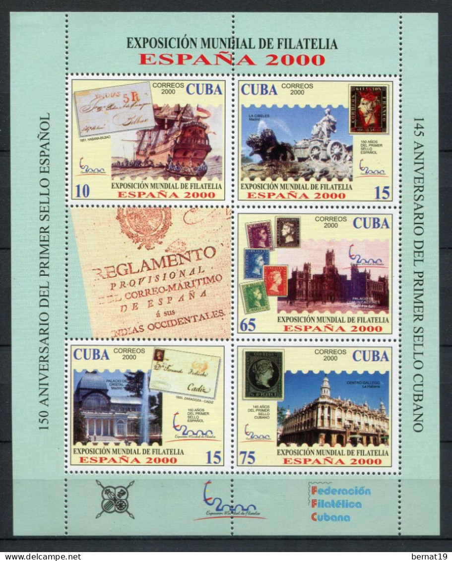 Cuba 2000. Yvert 3889-93 Block ** MNH. - Unused Stamps