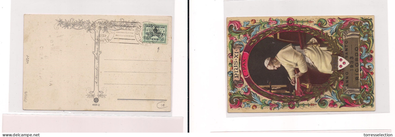 VATICAN. Cover -  1939 Fkd Card SEDE VACANTE. Easy Deal. - Otros & Sin Clasificación