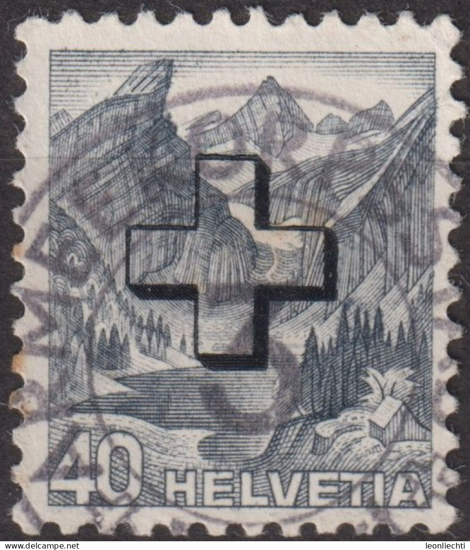 1938 CH / Dienstmarke ° Mi:CH D36y,Yt:CH S158, Zum:CH D36y, Feldpoststempel, Seealpsee Mit Kreuzaufdruck, - Oficial