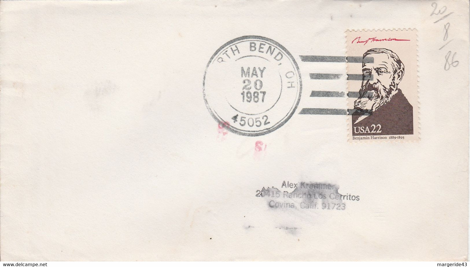 USA ETATS UNIS SEUL SUR LETTRE DE FORTH BEND 1987 - Briefe U. Dokumente