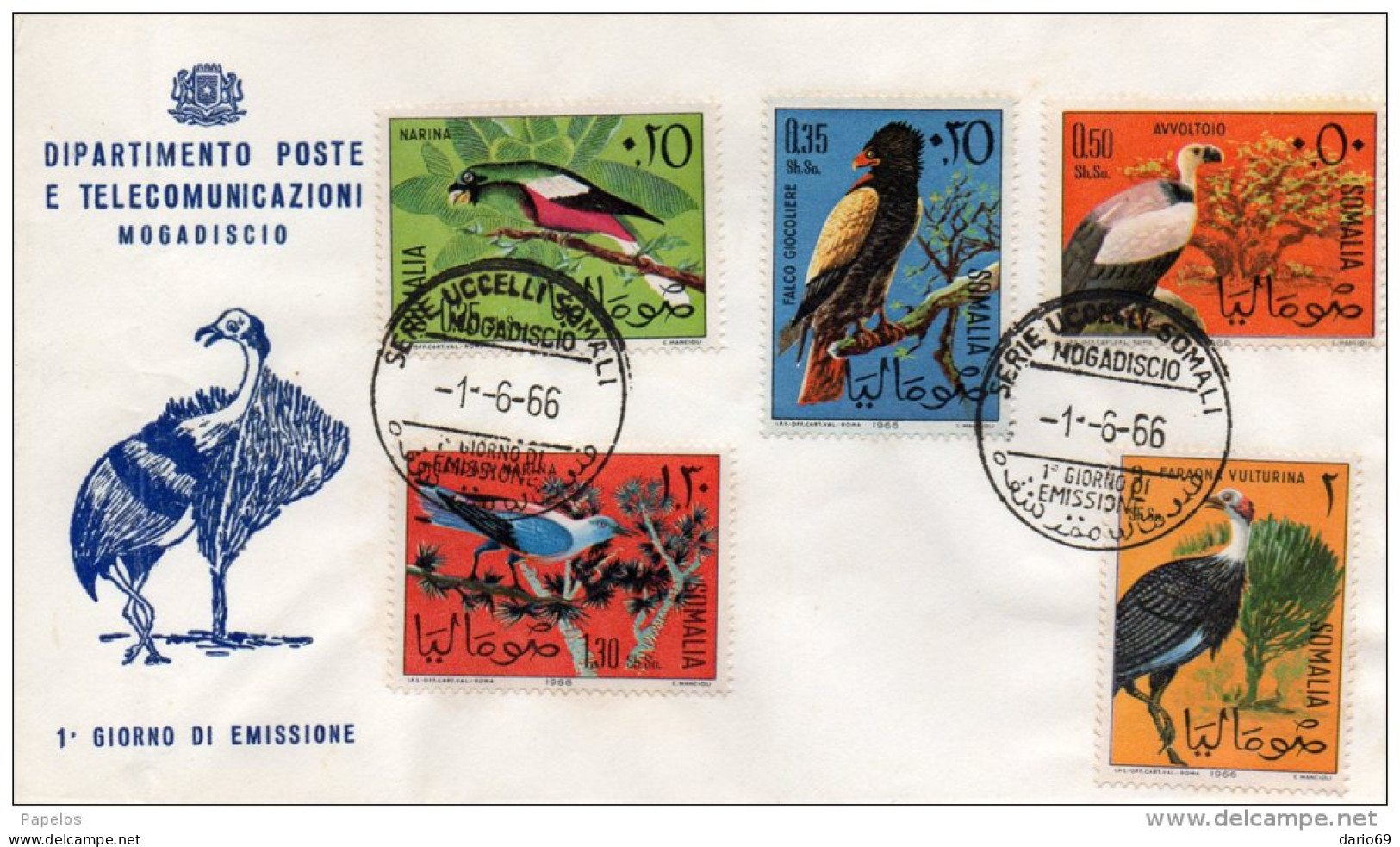 1966  LETTERA - Somalie (1960-...)