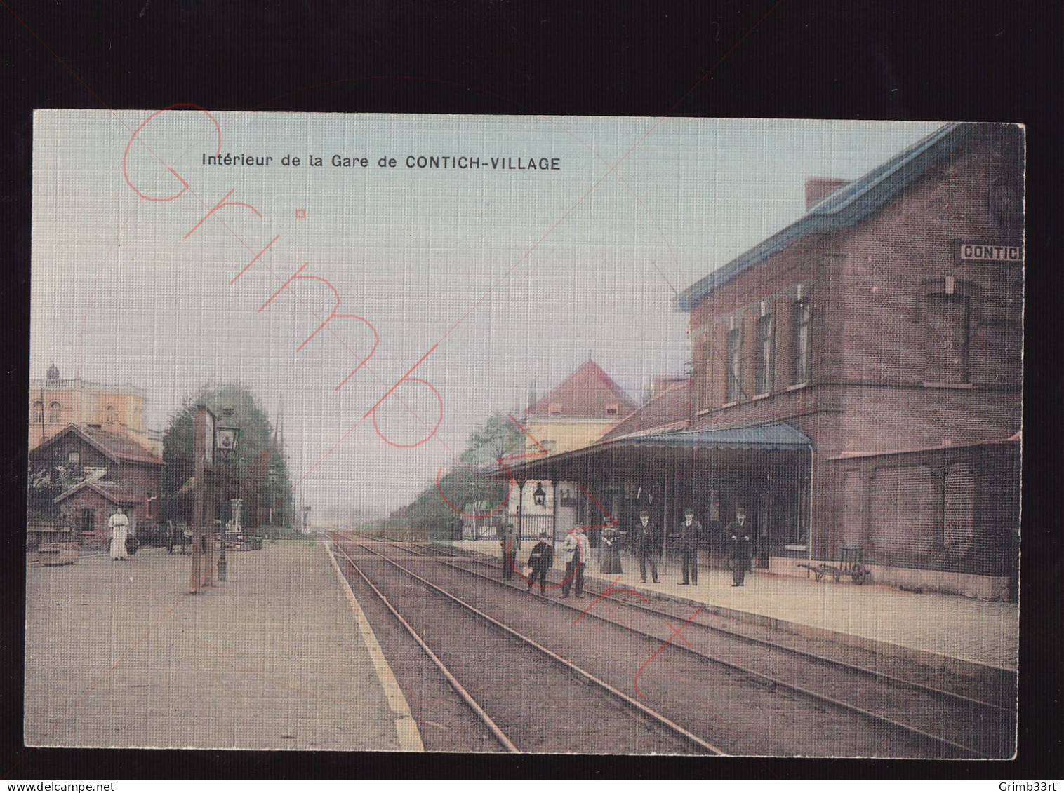 Contich-village - Intérieur De La Gare - Postkaart - Kontich