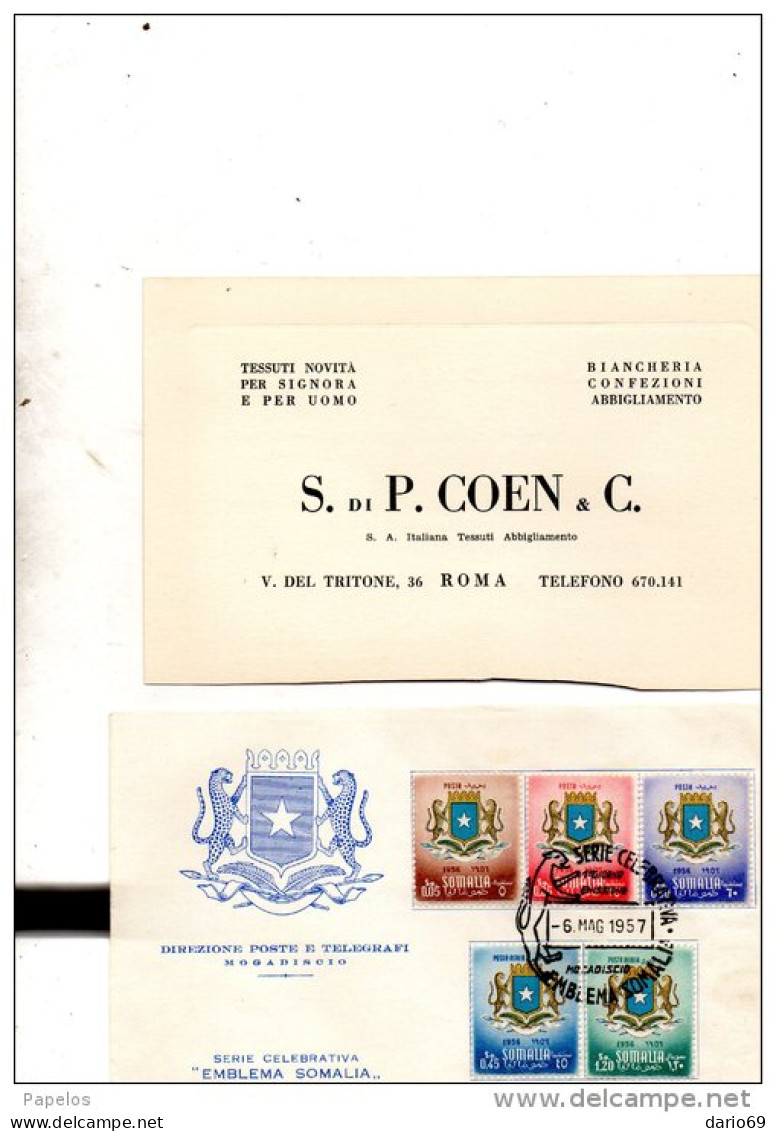 1957 LETTERA - Somalia (1960-...)