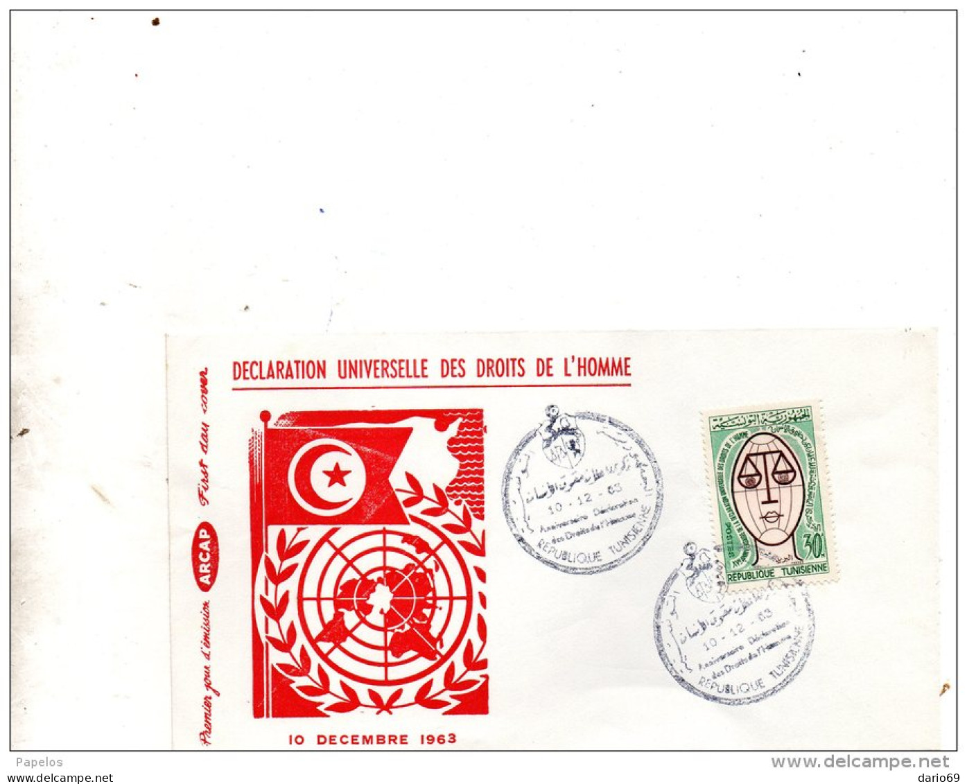 1963   LETTERA - Tunisia (1956-...)