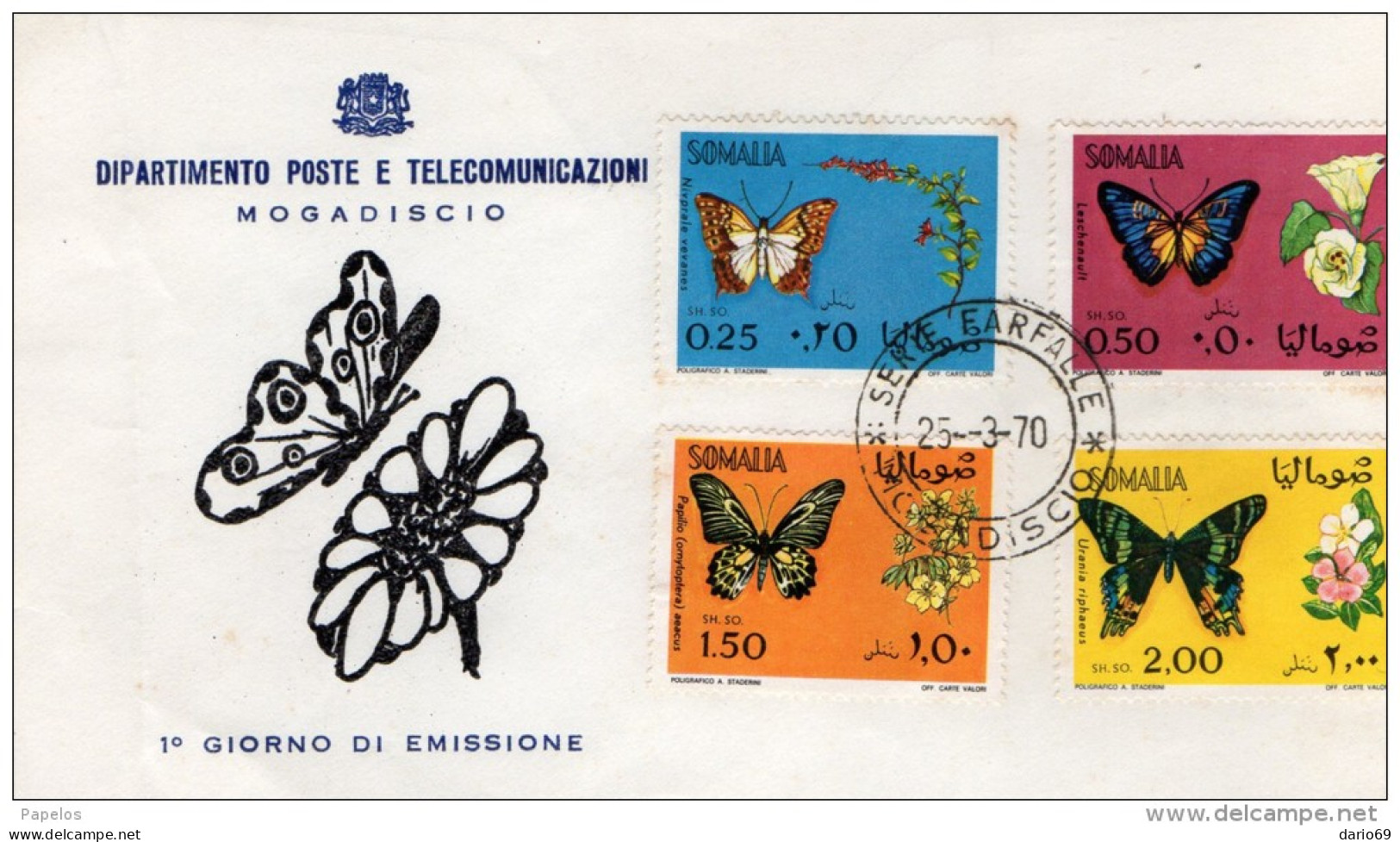 1970  LETTERA MOGADISCIO - Somalië (1960-...)