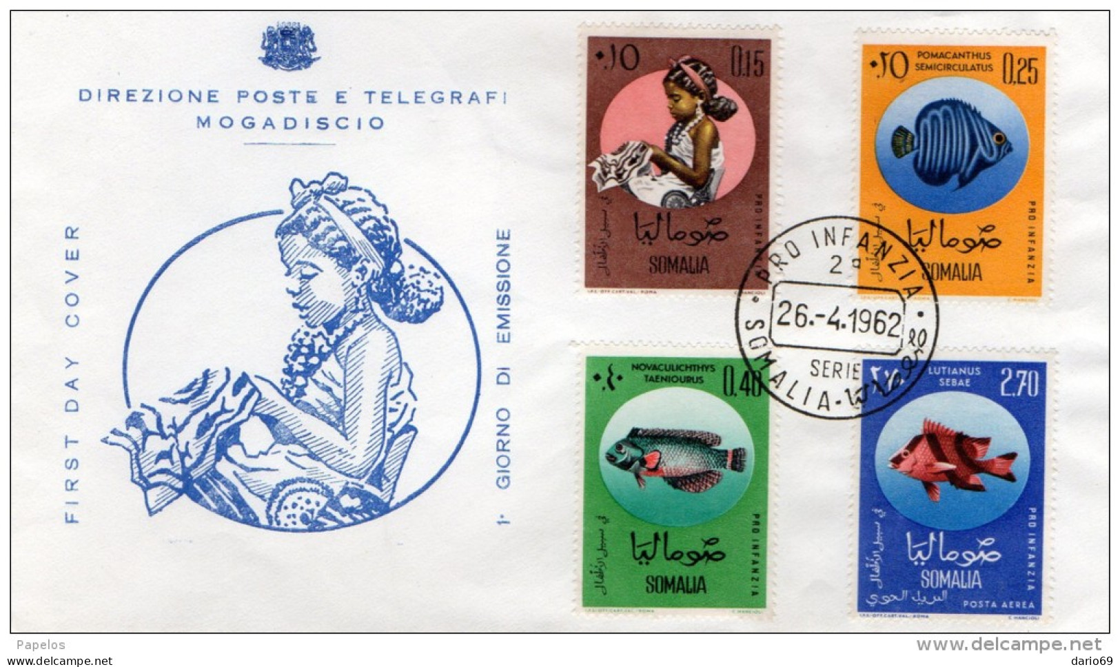 1962  LETTERA MOGADISCIO - Somalië (1960-...)