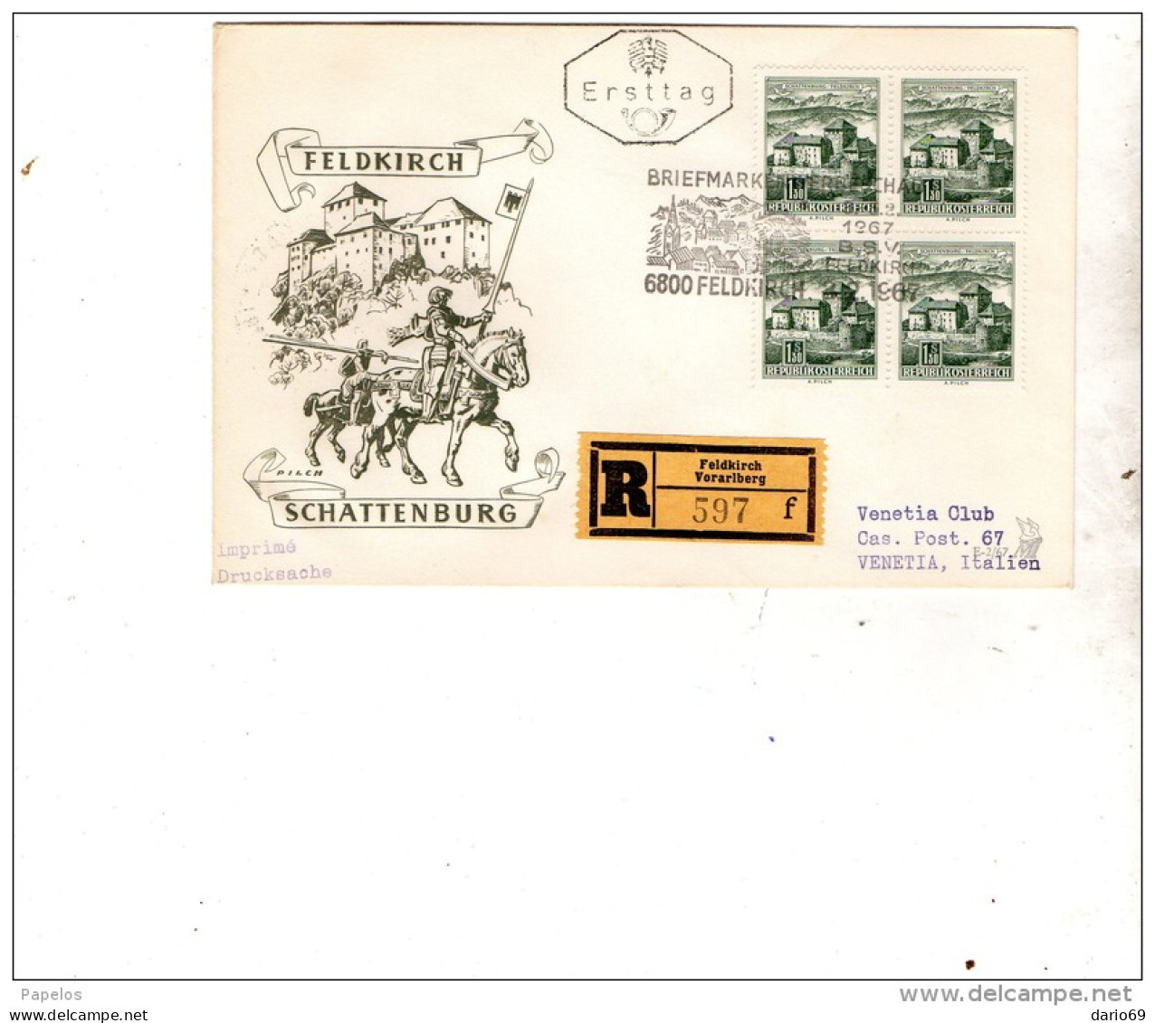 1967  LETTERA - FDC