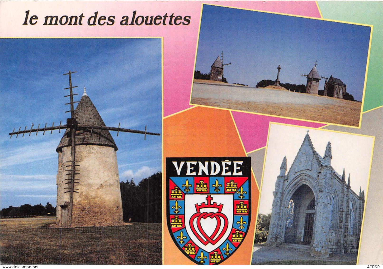 LES HERBIERS Le Moulin Et La Petite Chapelle Le Mont Des Alouettes  5(scan Recto-verso) MA832 - Les Herbiers