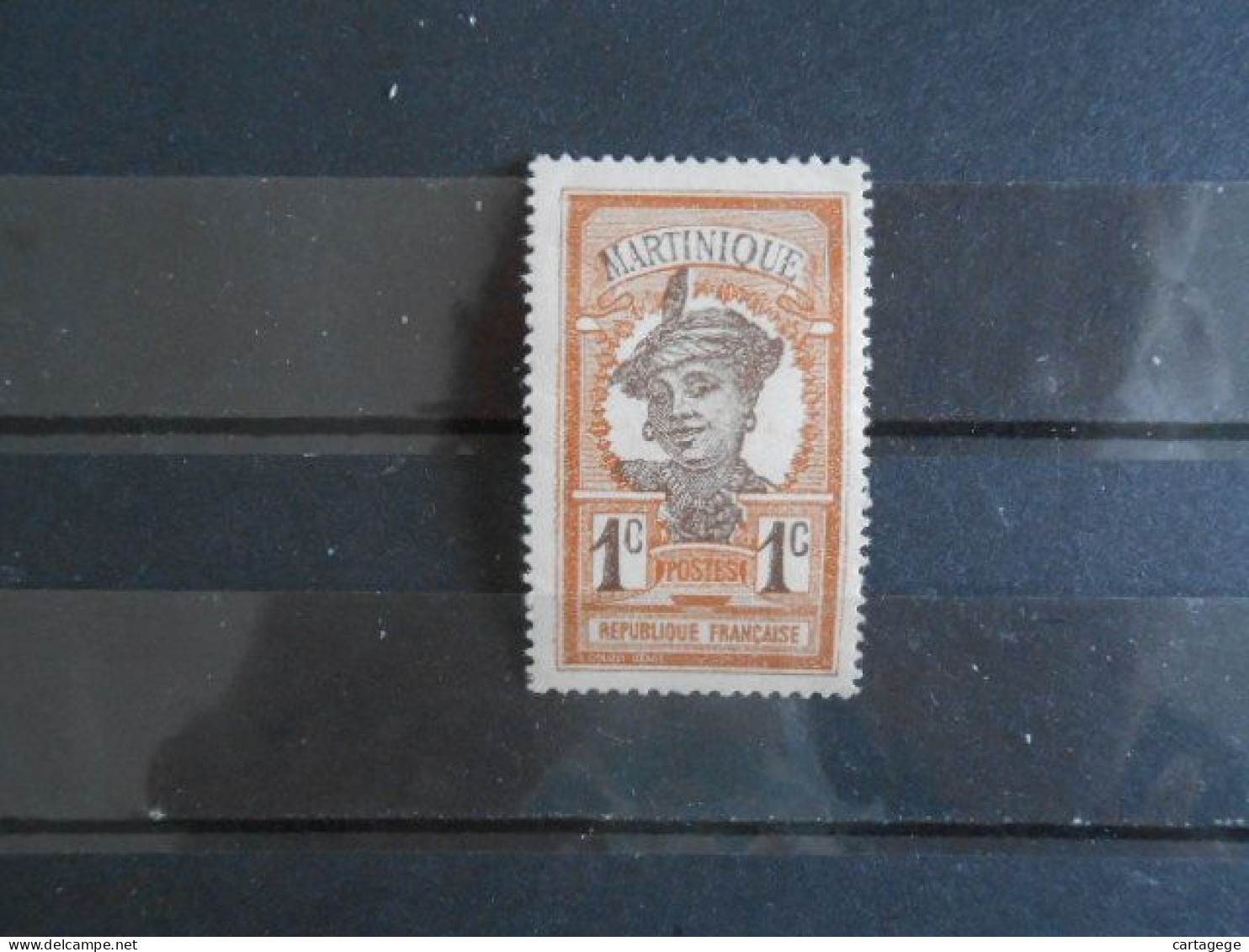 MARTINIQUE YT 61 MARTINIQUAISE 1c. Brun-rouge* - Unused Stamps