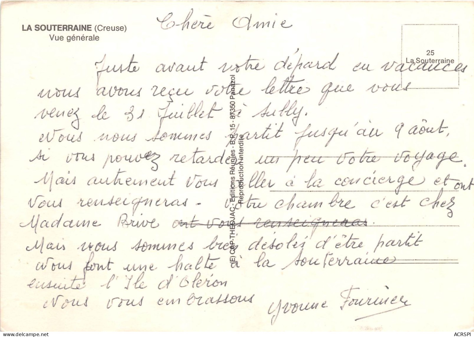 LA SOUTERRAINE Vue Generale 7(scan Recto-verso) MA885 - La Souterraine