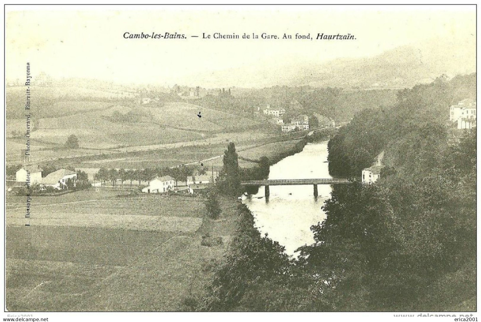 Cambo-les-Bains. Le Chemin De La Gare Et Au Fond La Commune De Haurtzaïn. - Cambo-les-Bains