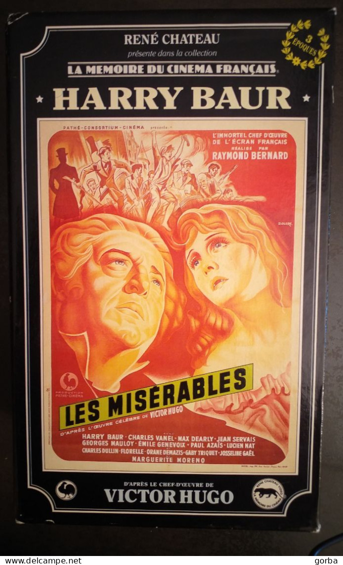 *Cofret De 3 Cassettes K7 VHS - LES MISERABLES De Harry Baur - Harry Baur, Charles Vanel, Charles Dullin - Klassiekers