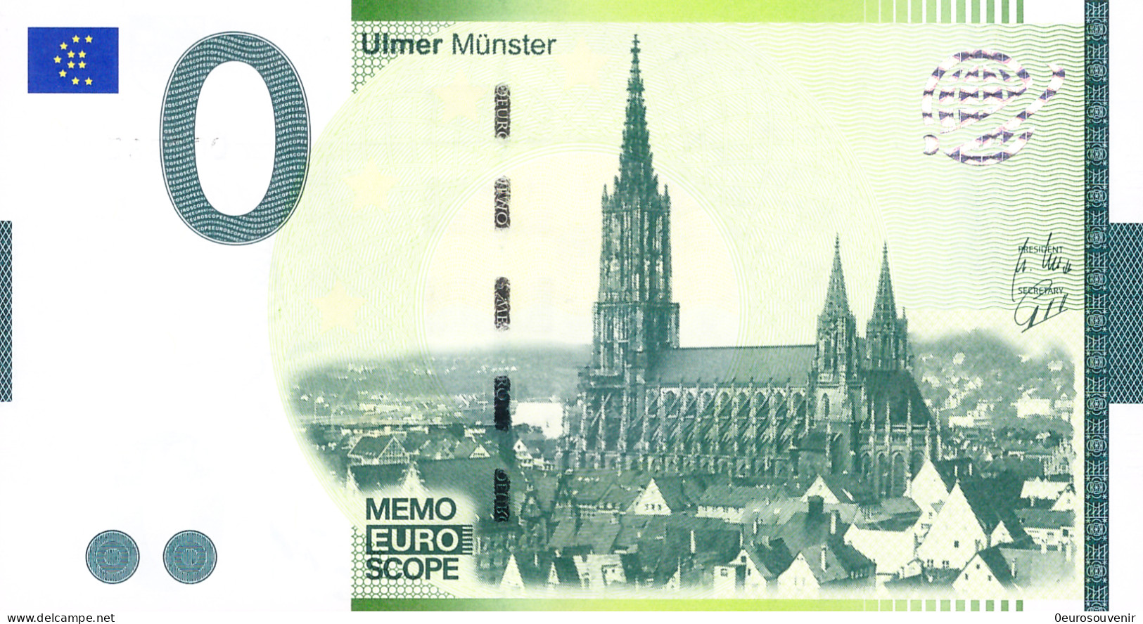 MEMO 0-Euro EAAB 141/2 ULMER MÜNSTER - Pruebas Privadas