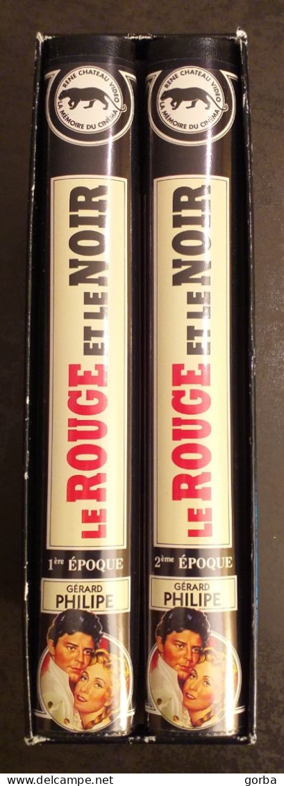 *Cofret De 2 Cassettes K7 VHS - LE ROUGE ET LE NOIR - De C. Autant-Lara - D.Larieux, G.Philippe - Clásicos