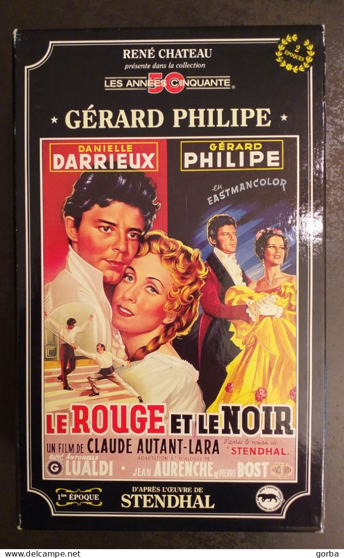 *Cofret De 2 Cassettes K7 VHS - LE ROUGE ET LE NOIR - De C. Autant-Lara - D.Larieux, G.Philippe - Classic