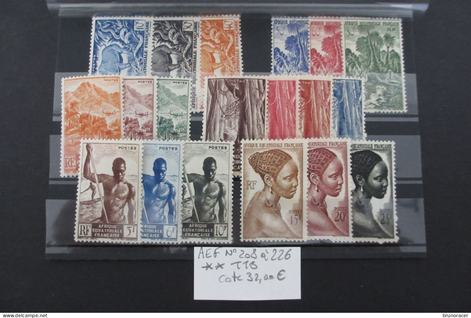 A.E.F. N°208 à 226 NEUF**  TTB COTE 32 EUROS VOIR SCANS - Unused Stamps