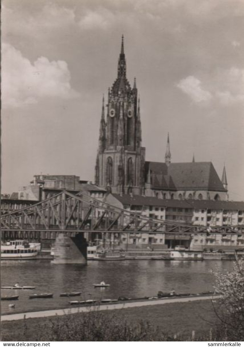 56726 - Frankfurt Main - Blick über Dein Eisernen Steg Zum Dom - Ca. 1960 - Frankfurt A. Main
