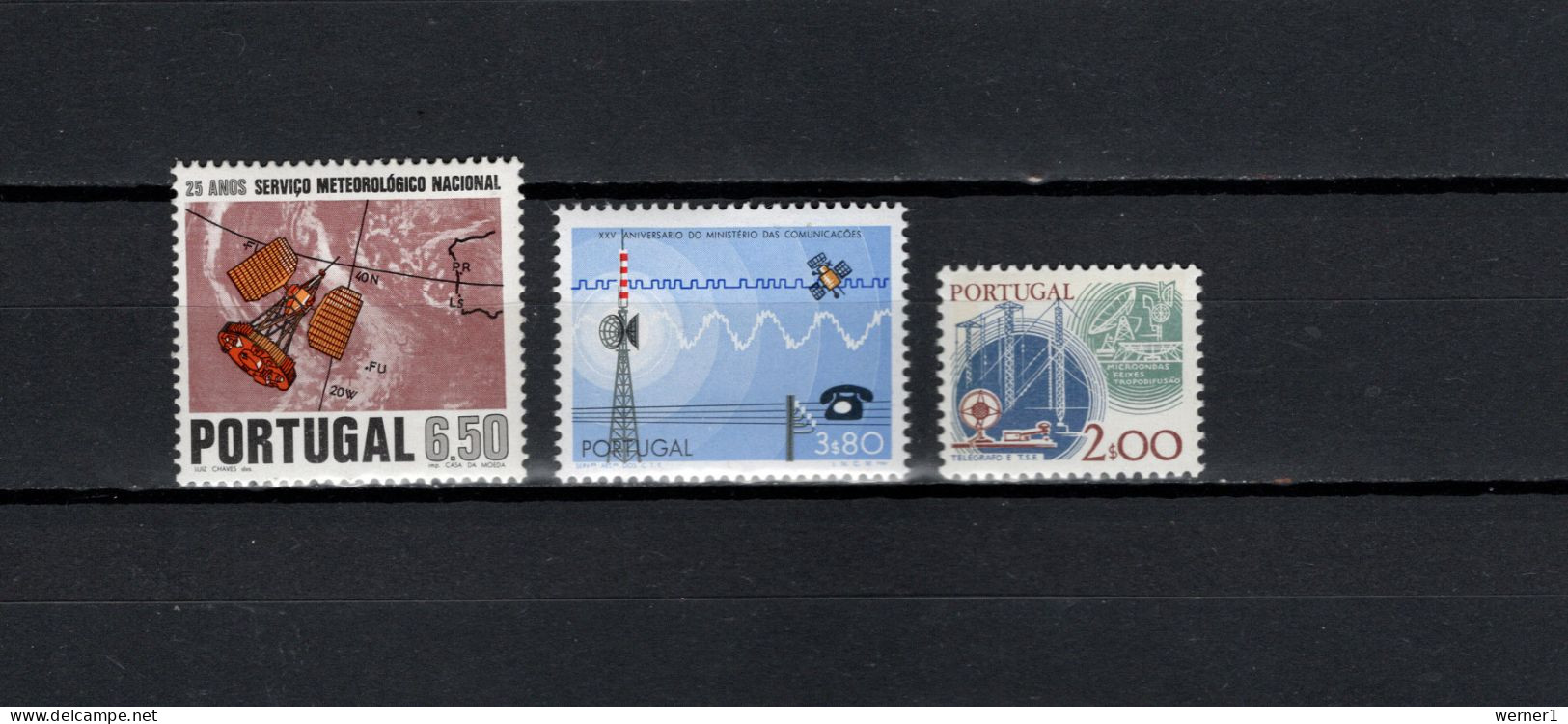 Portugal 1971/1980 Space, Meteorology, Telecommunication, Earth Station 3 Stamps MNH - Europa