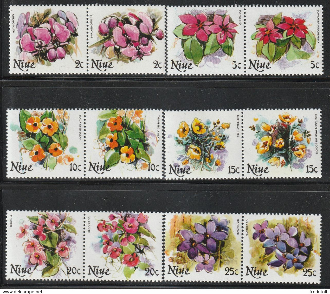NIUE - N°316/27 ** (1981)  Fleurs - Niue