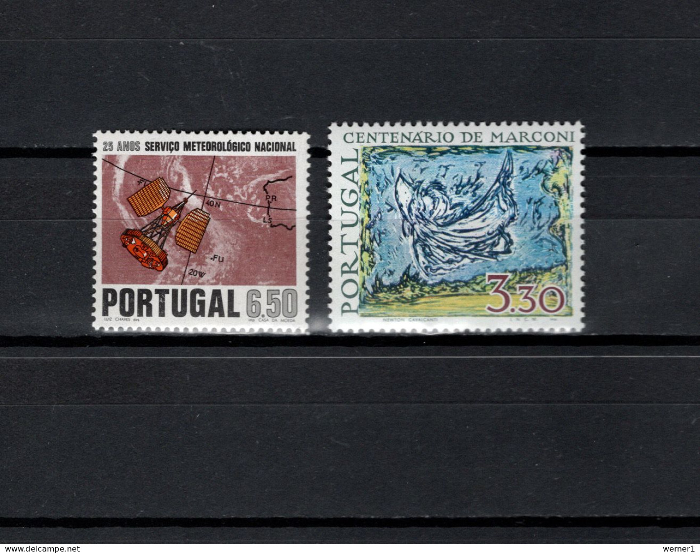 Portugal 1971/1974 Space, Meteorology, Marconi 2 Stamps MNH - Europa