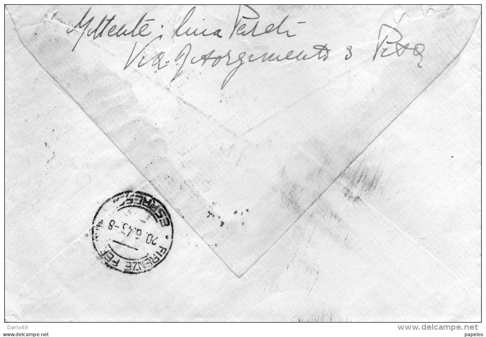 1943  LETTERA  ESPRESSA CON ANNULLO PISA + FIRENZE - Express Mail
