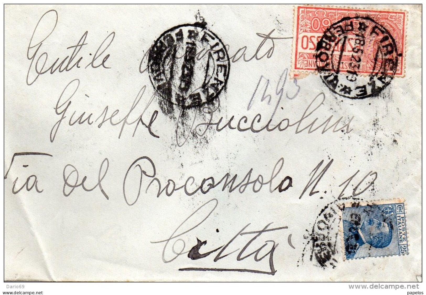 1923 LETTERA ESPRESSA CON ANNULLO FIRENZE - Poste Exprèsse