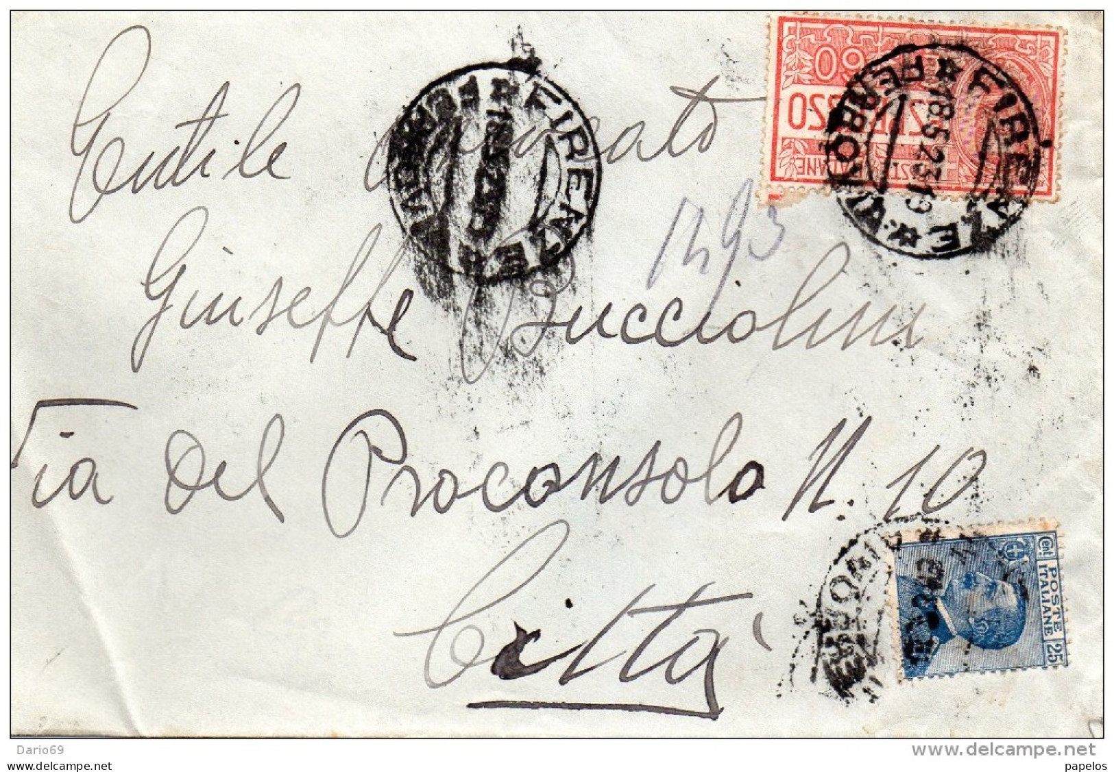 1923 LETTERA ESPRESSA CON ANNULLO FIRENZE - Express Mail