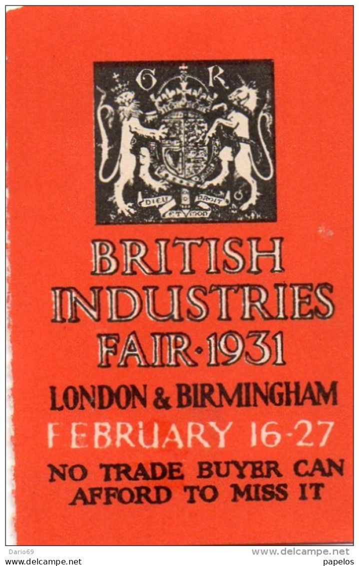 1931 LONDRA - Vignetten (Erinnophilie)