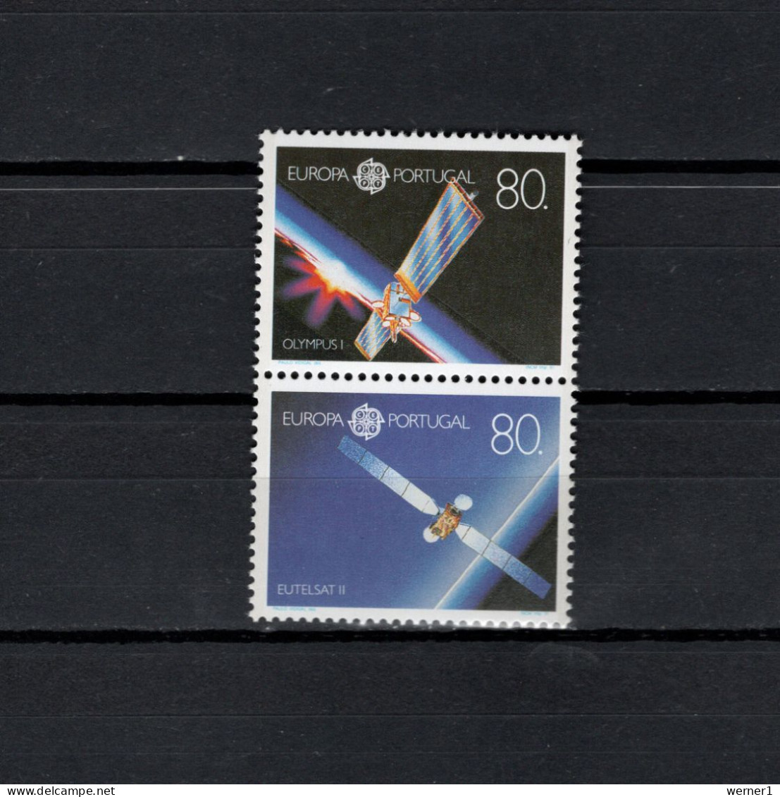 Portugal 1991 Space, Europa CEPT 2 Stamps From S/s MNH - Europa