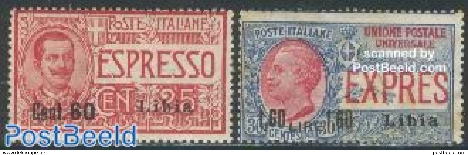 Italian Lybia 1922 Express Mail 2v, Mint NH - Libye