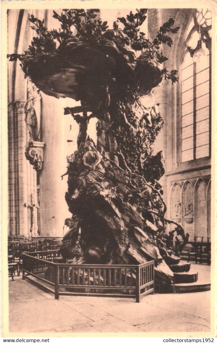 MECHELEN, ANTWERP, CATHEDRAL, ARCHITECTURE, STATUE, BELGIUM, POSTCARD - Mechelen