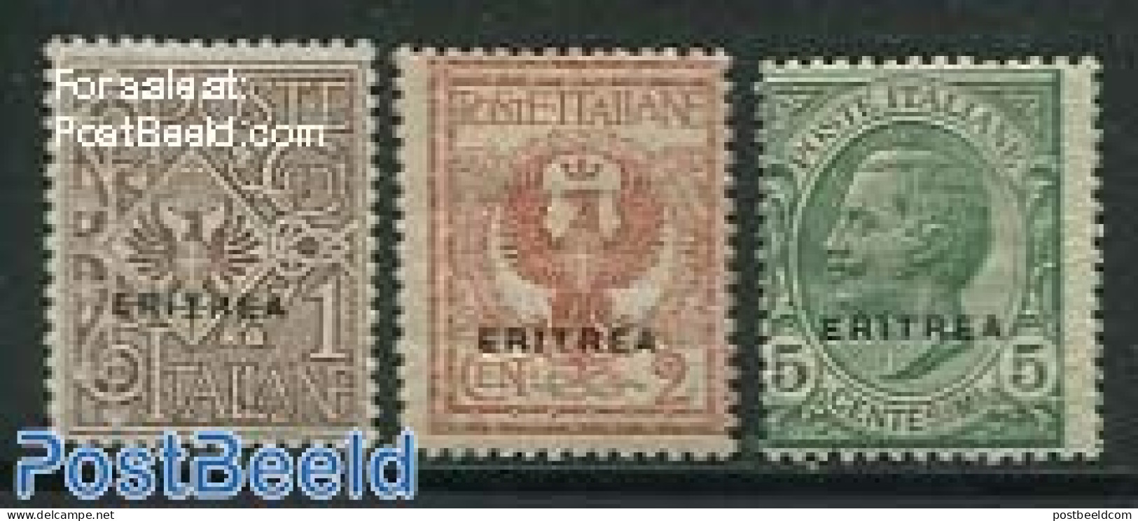 Eritrea 1924 Definitives 3v, Unused (hinged) - Erythrée