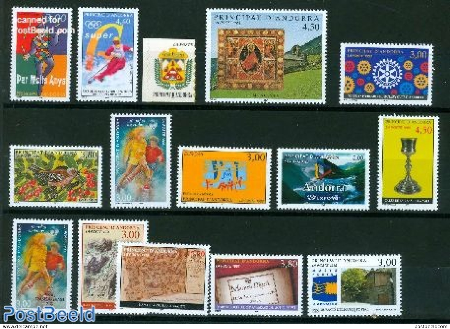 Andorra, French Post 1998 Yearset 1998, Complete, 15v, Mint NH, Various - Yearsets (by Country) - Unused Stamps