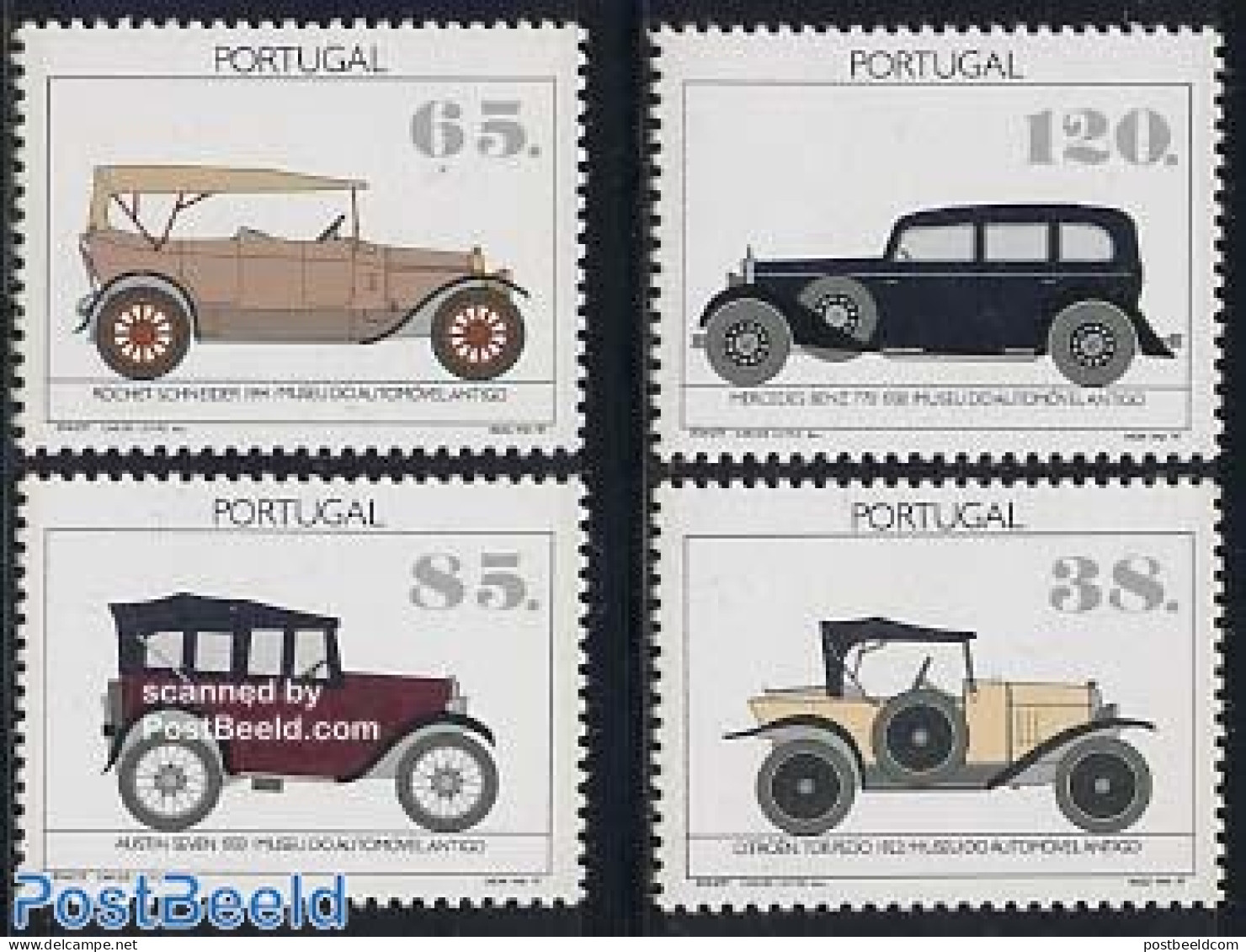 Portugal 1992 Automobiles 4v (Citroen,Rochet,Austin,Mercedes), Mint NH, Transport - Automobiles - Art - Museums - Ungebraucht