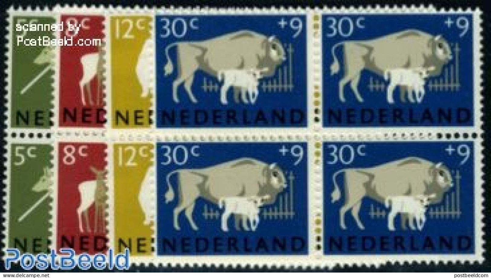 Netherlands 1964 Animals 4v, Blocks Of 4 [+], Mint NH, Health - Nature - Disabled Persons - Animals (others & Mixed) -.. - Neufs