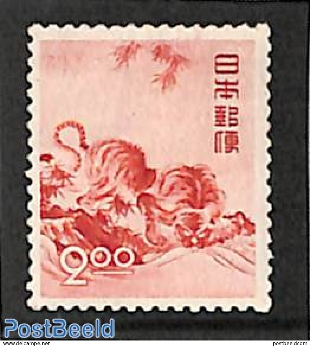 Japan 1950 Year Of The Tiger 1v, Mint NH, Nature - Various - Animals (others & Mixed) - Cat Family - New Year - Nuevos